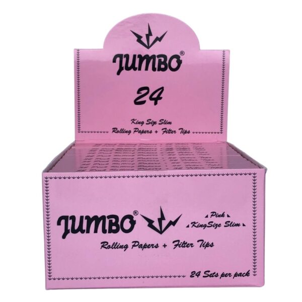 Jumbo Pink King Size Rolling Papers + Tips