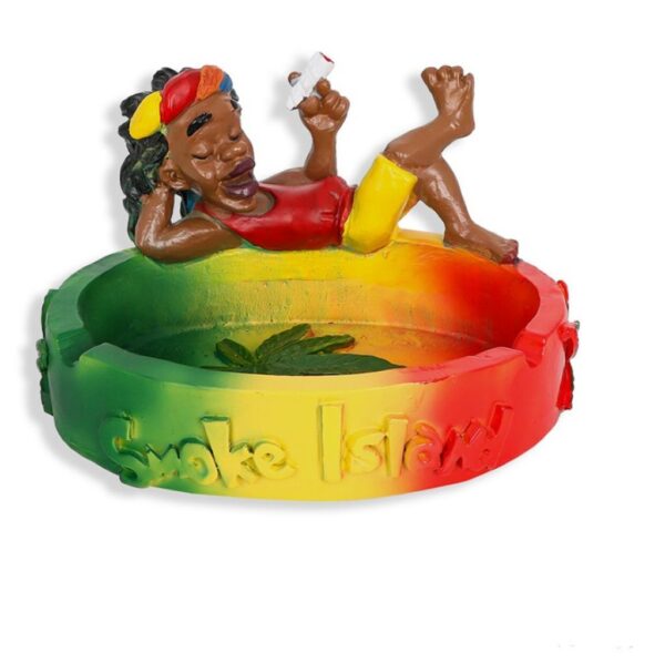 Rasta Alien Ashtray With Joint