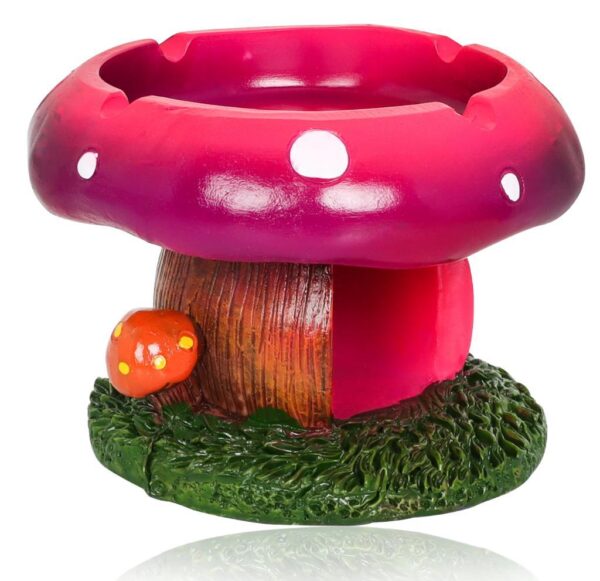 Mushroom Design Red Ashtray