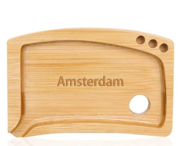 Amsterdam Design Wooden Rolling Tray (Large)