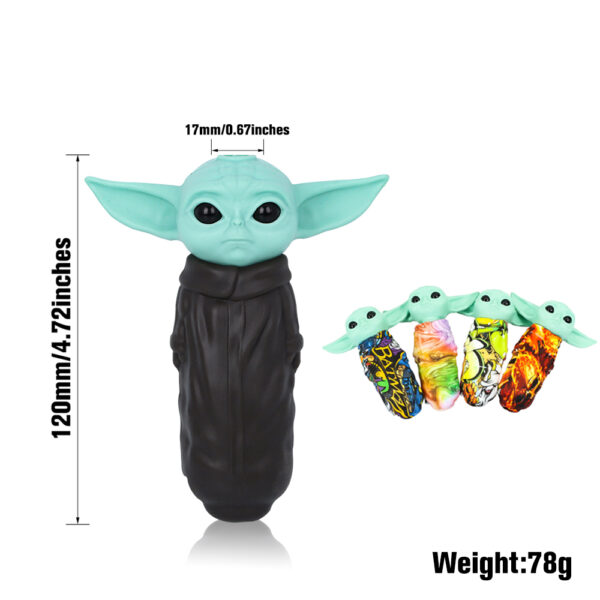 Small Alien Multi Colour Silicone Bong with Removable Pieces